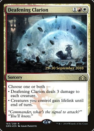 Deafening Clarion [Guilds of Ravnica Promos] | Amazing Games TCG