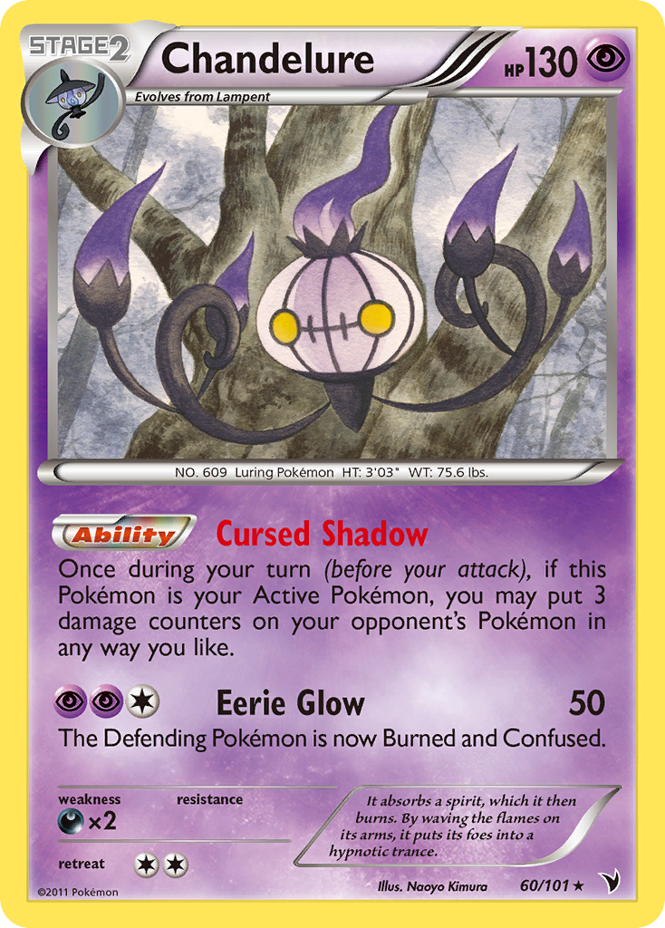 Chandelure (60/101) [Black & White: Noble Victories] | Amazing Games TCG