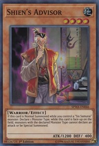 Shien's Advisor [Spirit Warriors] [SPWA-EN046] | Amazing Games TCG