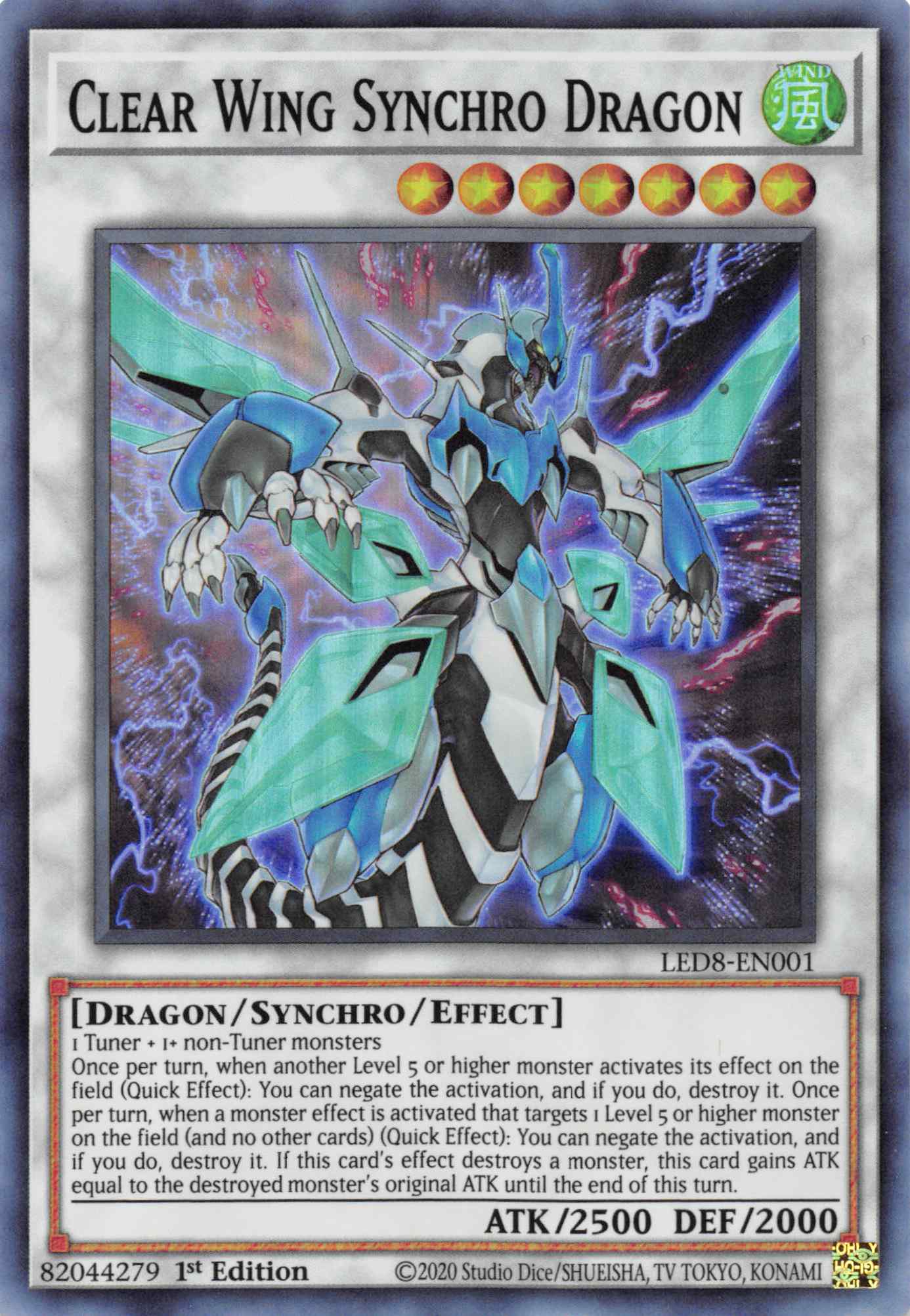 Clear Wing Synchro Dragon [LED8-EN001] Super Rare | Amazing Games TCG