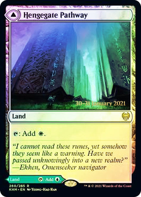 Hengegate Pathway // Mistgate Pathway  [Kaldheim Prerelease Promos] | Amazing Games TCG