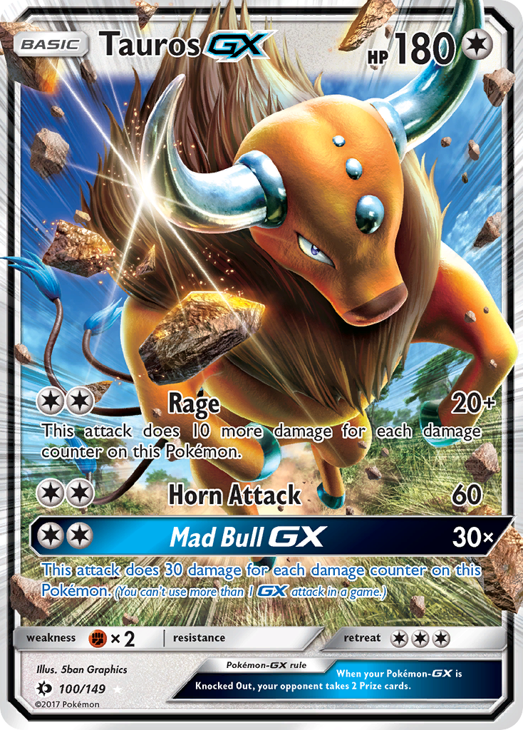 Tauros GX (100/149) [Sun & Moon: Base Set] | Amazing Games TCG