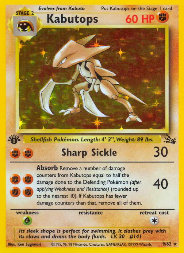 Kabutops (9/62) [Fossil 1st Edition] | Amazing Games TCG