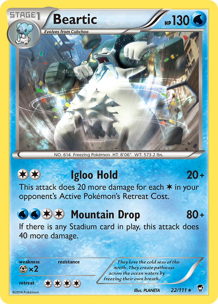 Beartic (22/111) [XY: Furious Fists] | Amazing Games TCG