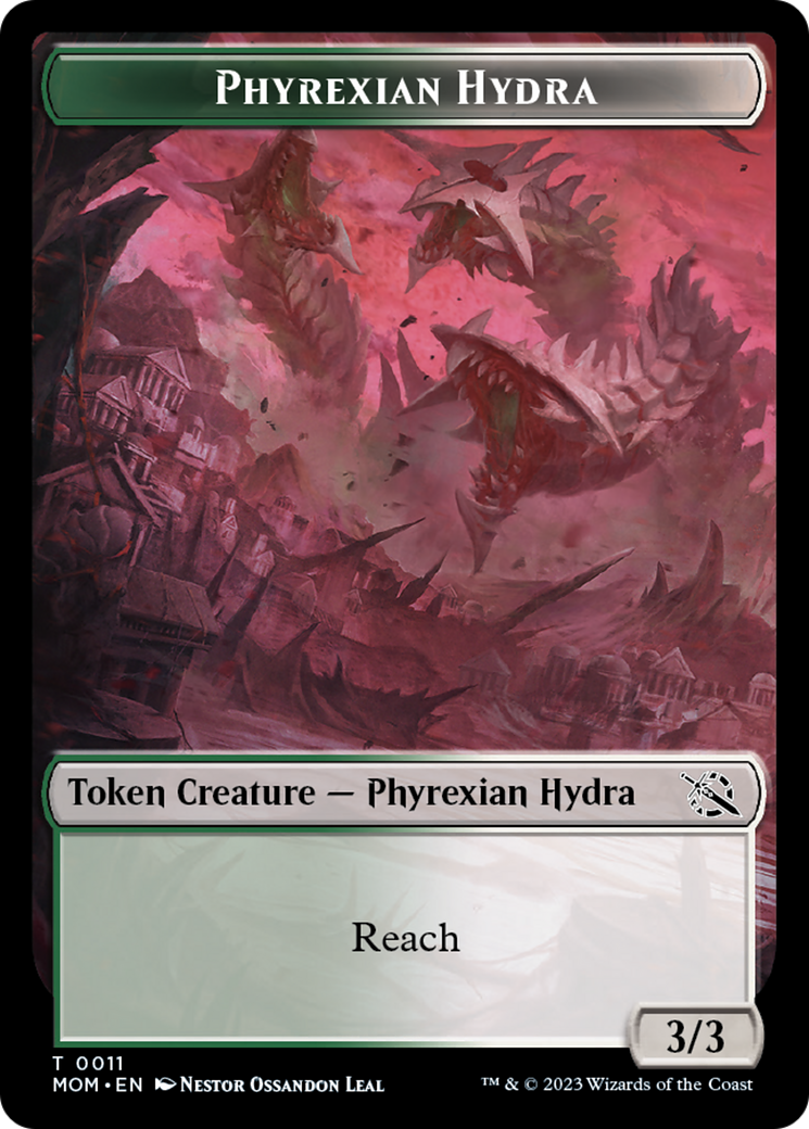 Monk // Phyrexian Hydra (11) Double-Sided Token [March of the Machine Tokens] | Amazing Games TCG