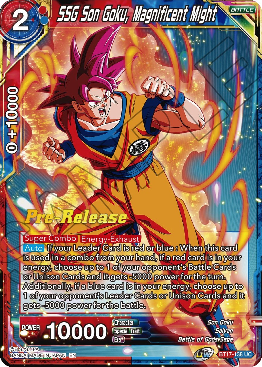 SSG Son Goku, Magnificent Might (BT17-138) [Ultimate Squad Prerelease Promos] | Amazing Games TCG