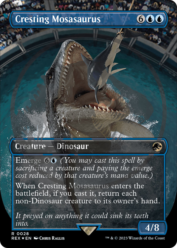 Cresting Mosasaurus Emblem (Borderless) [Jurassic World Collection Tokens] | Amazing Games TCG