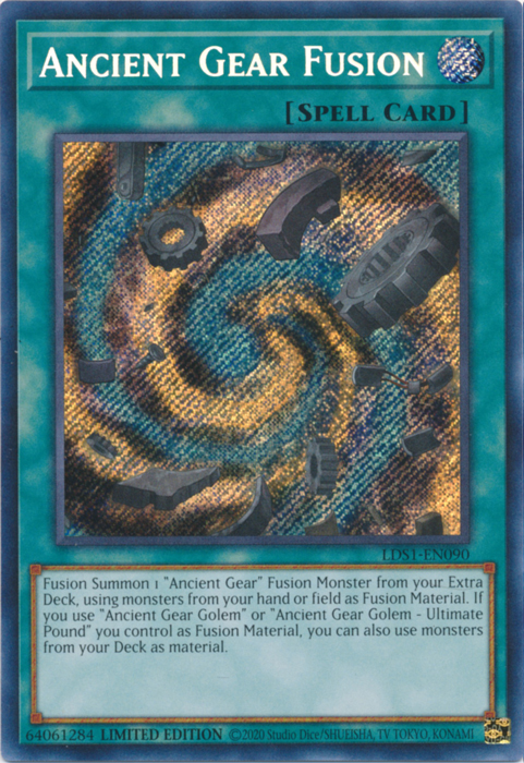 Ancient Gear Fusion [LDS1-EN090] Secret Rare | Amazing Games TCG