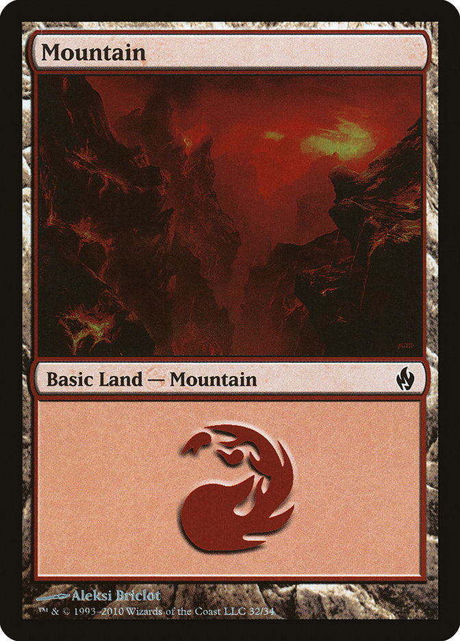 Mountain (32) [Premium Deck Series: Fire and Lightning] | Amazing Games TCG