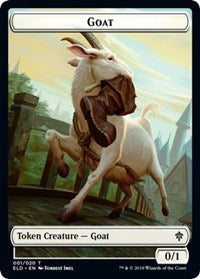 Goat // Food (17) Double-sided Token [Throne of Eldraine Tokens] | Amazing Games TCG