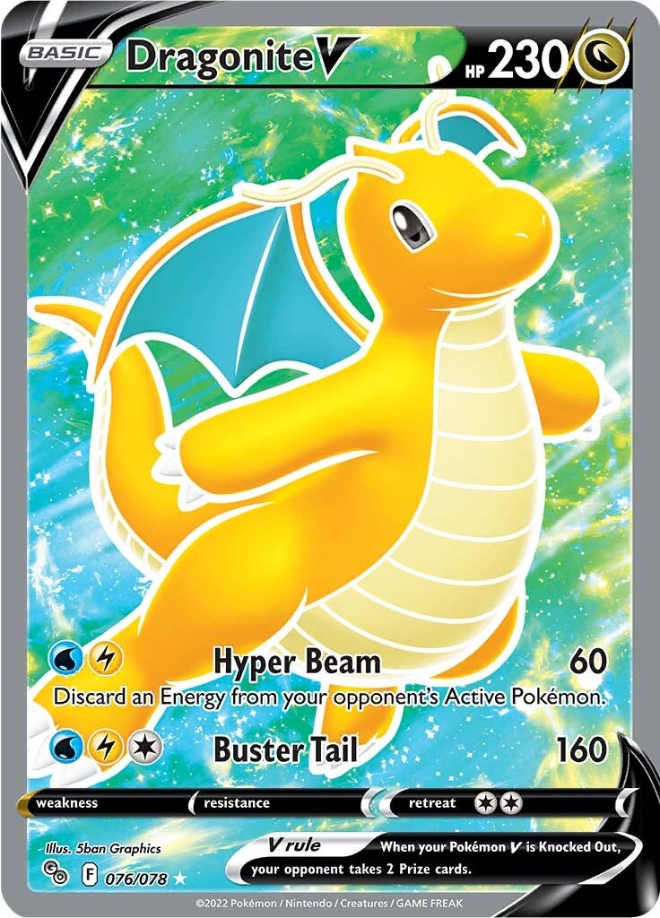 Dragonite V (076/078) [Pokémon GO] | Amazing Games TCG