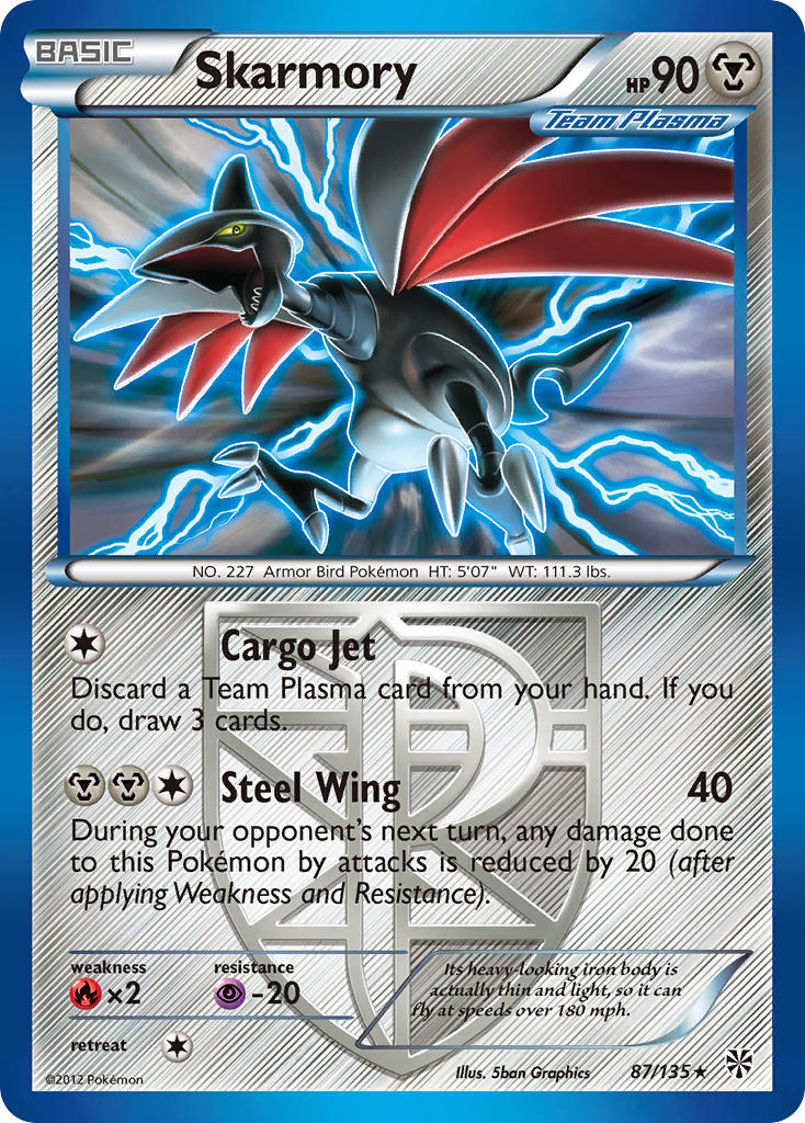 Skarmory (87/135) [Black & White: Plasma Storm] | Amazing Games TCG