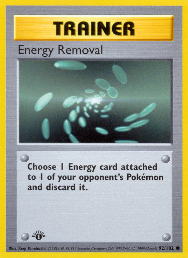 Energy Removal (92/102) (Shadowless) [Base Set 1st Edition] | Amazing Games TCG