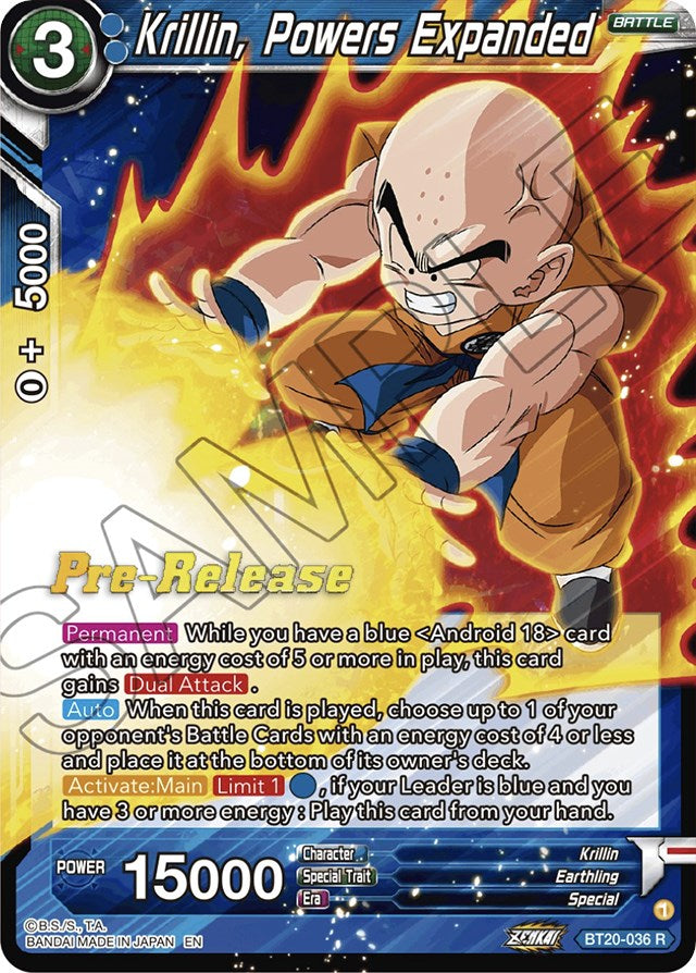 Krillin, Powers Expanded (BT20-036) [Power Absorbed Prerelease Promos] | Amazing Games TCG