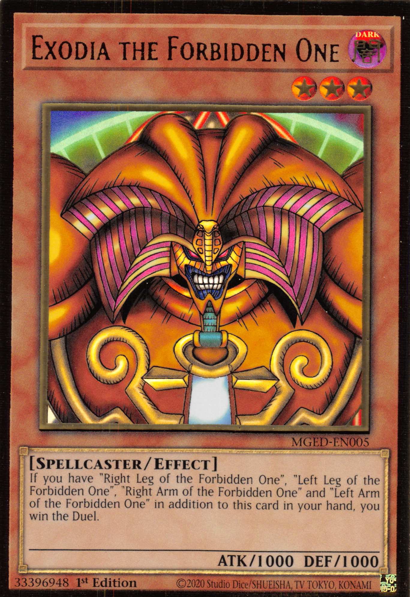 Exodia the Forbidden One [MGED-EN005] Gold Rare | Amazing Games TCG