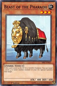 Beast of the Pharaoh [Structure Deck: Zombie Horde] [SR07-EN021] | Amazing Games TCG