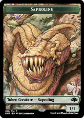 Insect // Saproling Double-Sided Token [Dominaria Remastered Tokens] | Amazing Games TCG