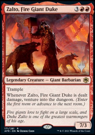 Zalto, Fire Giant Duke (Promo Pack) [Dungeons & Dragons: Adventures in the Forgotten Realms Promos] | Amazing Games TCG