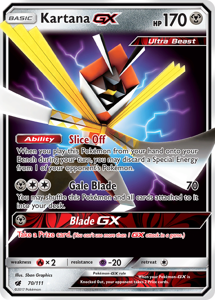 Kartana GX (70/111) [Sun & Moon: Crimson Invasion] | Amazing Games TCG