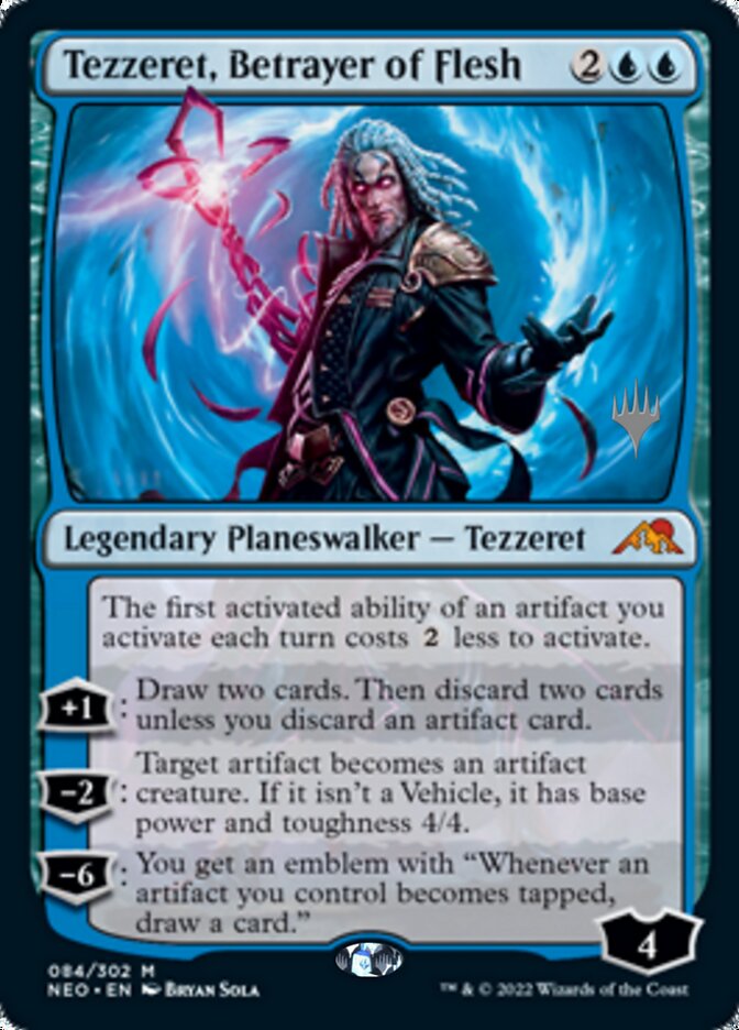 Tezzeret, Betrayer of Flesh (Promo Pack) [Kamigawa: Neon Dynasty Promos] | Amazing Games TCG