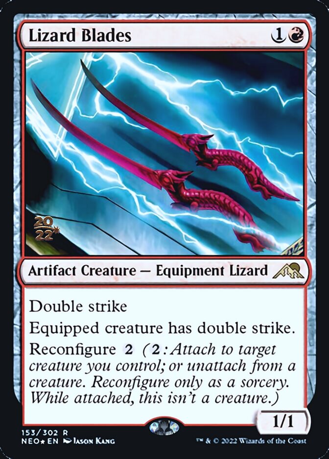 Lizard Blades [Kamigawa: Neon Dynasty Prerelease Promos] | Amazing Games TCG