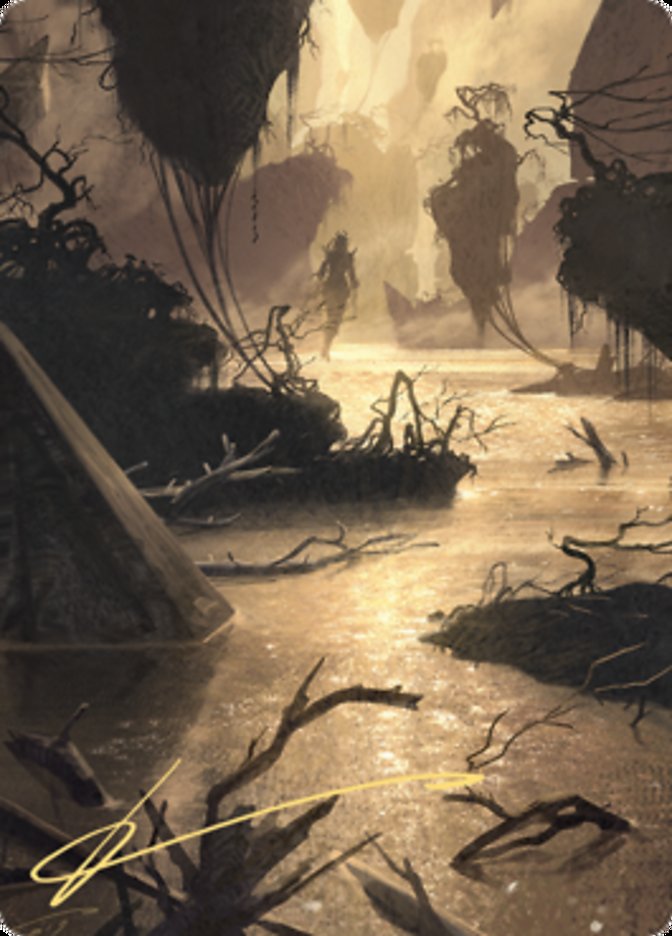 Murkwater Pathway Art Card (Gold-Stamped Signature) [Zendikar Rising Art Series] | Amazing Games TCG