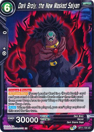 Dark Broly, the New Masked Saiyan (BT11-135) [Vermilion Bloodline] | Amazing Games TCG