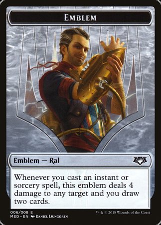 Emblem - Ral, Izzet Viceroy [Mythic Edition Tokens] | Amazing Games TCG