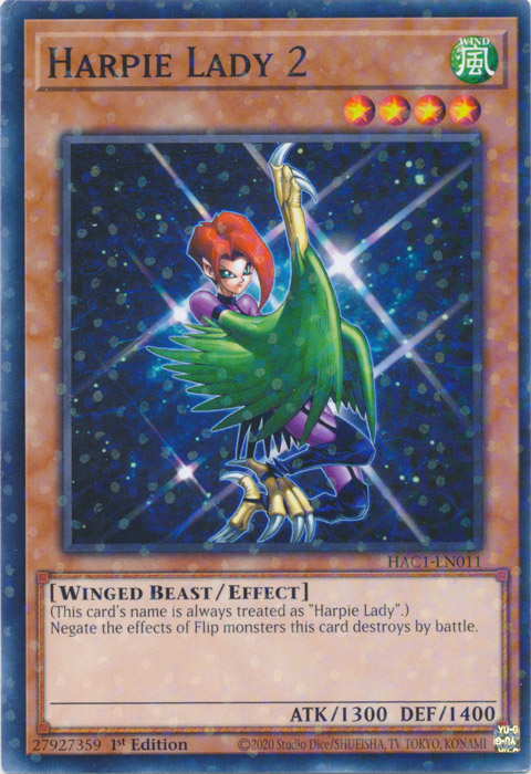 Harpie Lady 2 (Duel Terminal) [HAC1-EN011] Common | Amazing Games TCG