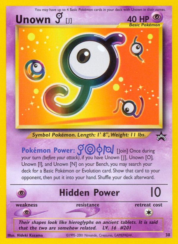 Unown [J] (38) [Wizards of the Coast: Black Star Promos] | Amazing Games TCG