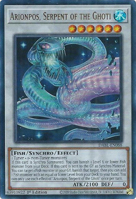 Arionpos, Serpent of the Ghoti [DABL-EN088] Ultra Rare | Amazing Games TCG