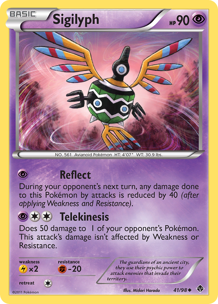 Sigilyph (41/98) [Black & White: Emerging Powers] | Amazing Games TCG