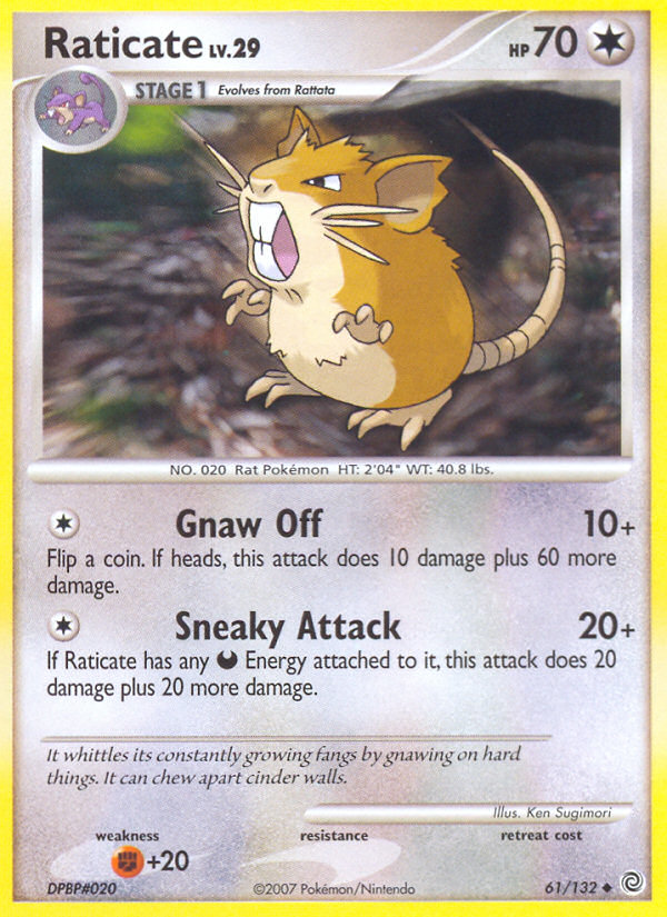 Raticate (61/132) [Diamond & Pearl: Secret Wonders] | Amazing Games TCG