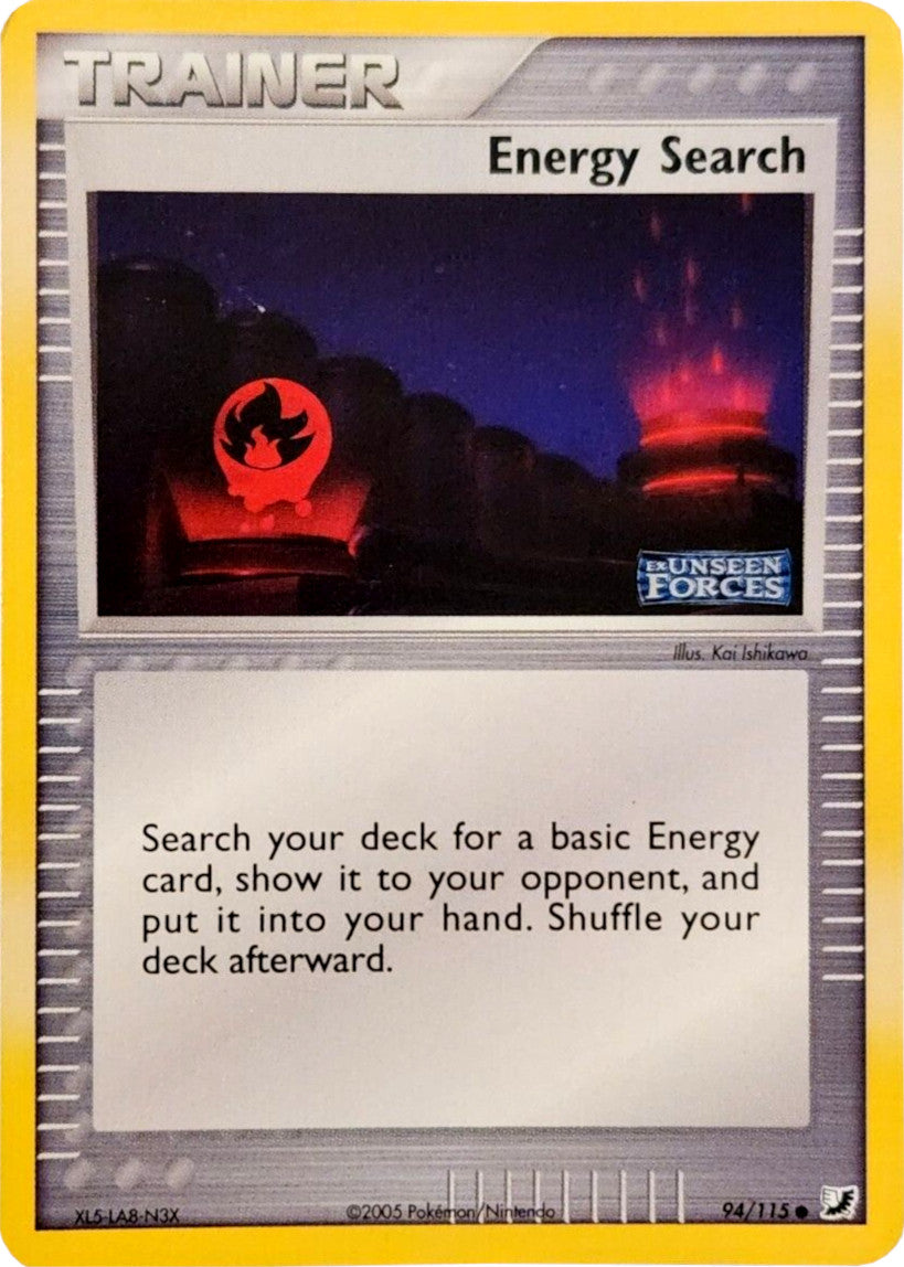 Energy Search (94/115) (Stamped) [EX: Unseen Forces] | Amazing Games TCG