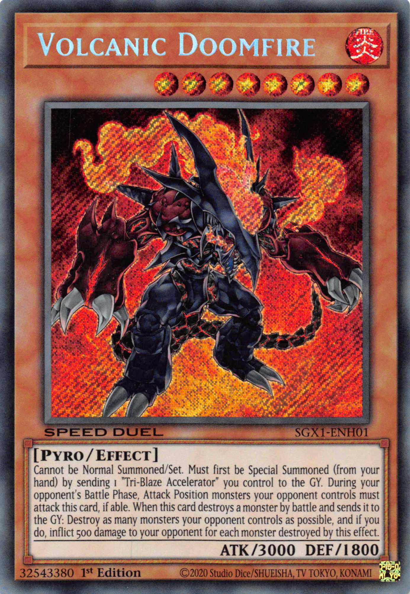 Volcanic Doomfire [SGX1-ENH01] Secret Rare | Amazing Games TCG