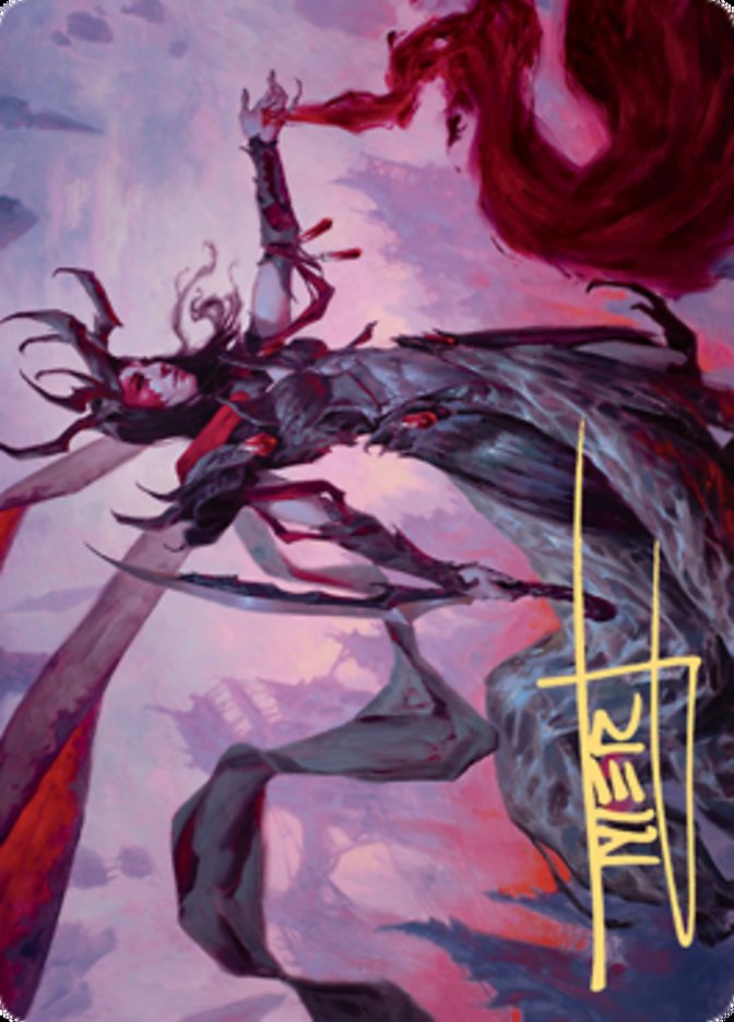 Drana, the Last Bloodchief Art Card (Gold-Stamped Signature) [Zendikar Rising Art Series] | Amazing Games TCG