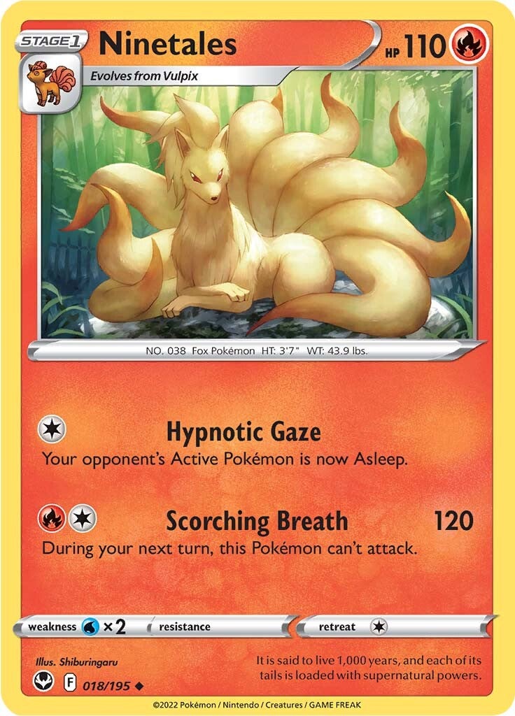 Ninetales (018/195) [Sword & Shield: Silver Tempest] | Amazing Games TCG