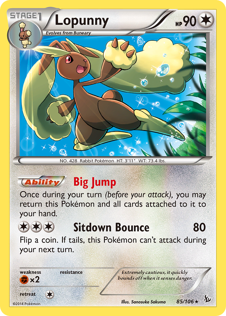 Lopunny (85/106) [XY: Flashfire] | Amazing Games TCG