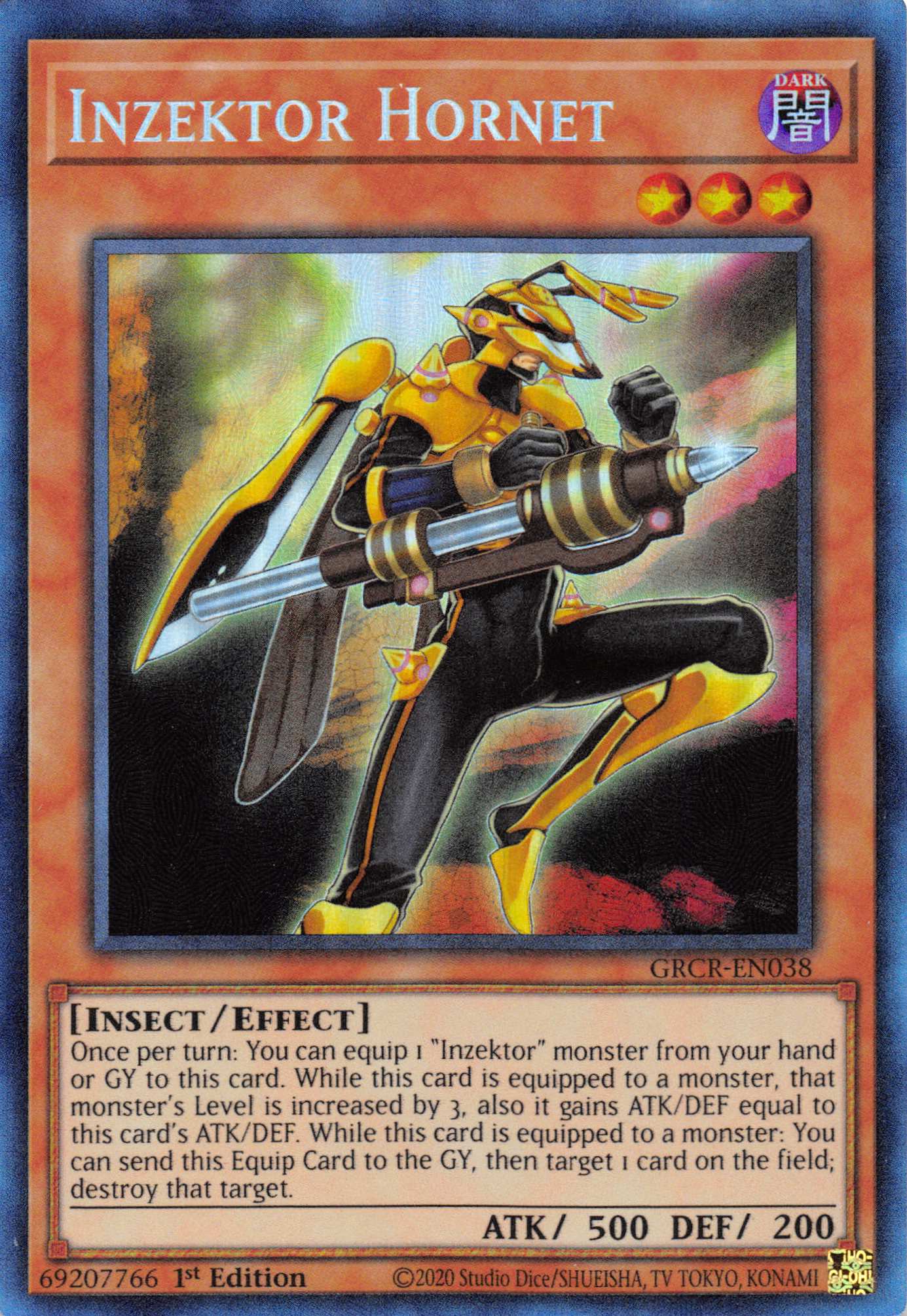 Inzektor Hornet [GRCR-EN038] Collector's Rare | Amazing Games TCG