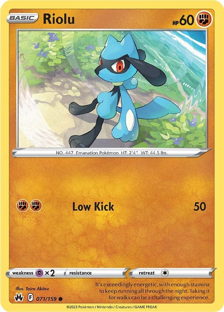 Riolu (071/159) [Sword & Shield: Crown Zenith] | Amazing Games TCG