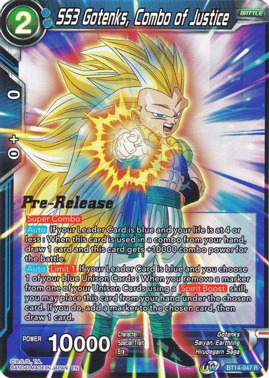 SS3 Gotenks, Combo of Justice (BT14-047) [Cross Spirits Prerelease Promos] | Amazing Games TCG