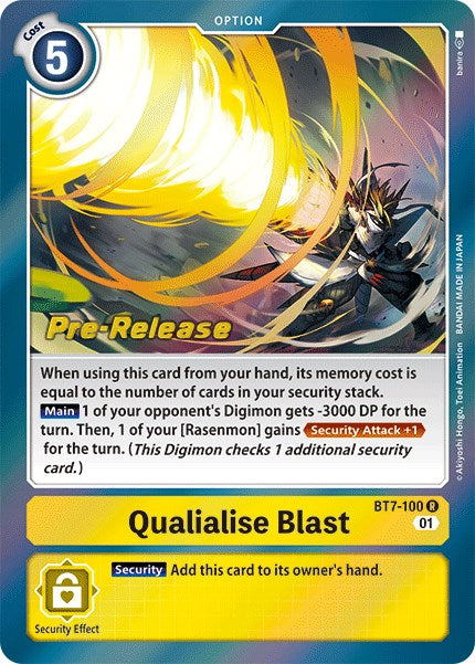 Qualialise Blast [BT7-100] [Next Adventure Pre-Release Cards] | Amazing Games TCG