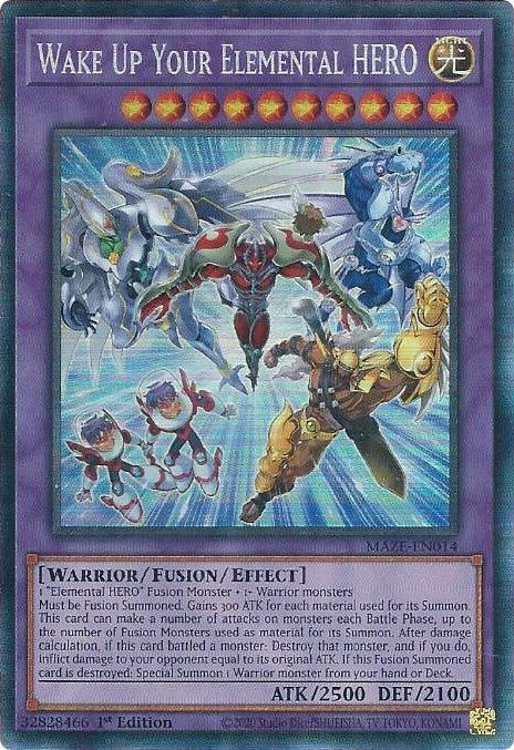 Wake Up Your Elemental HERO [MAZE-EN014] Collector's Rare | Amazing Games TCG