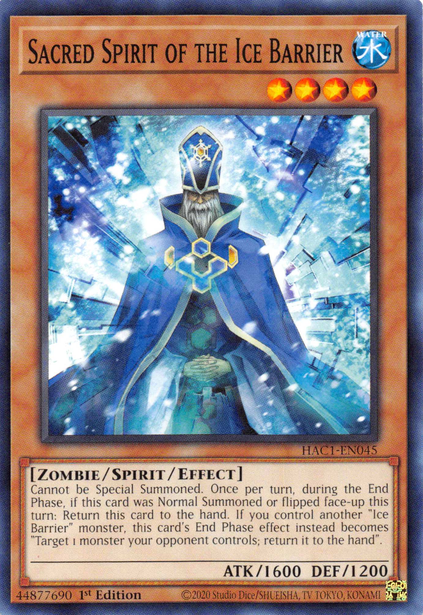 Sacred Spirit of the Ice Barrier (Duel Terminal) [HAC1-EN045] Parallel Rare | Amazing Games TCG