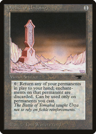 Obelisk of Undoing [Antiquities] | Amazing Games TCG