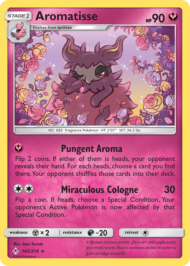 Aromatisse (142/214) [Sun & Moon: Unbroken Bonds] | Amazing Games TCG