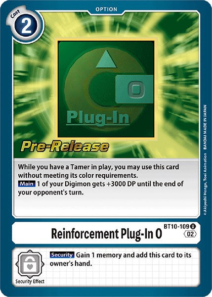 Reinforcement Plug-In 0 [BT10-109] [Xros Encounter Pre-Release Cards] | Amazing Games TCG