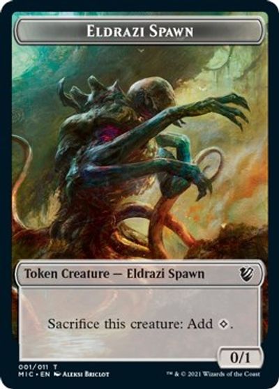 Eldrazi Spawn // Human Soldier Double-Sided Token [Innistrad: Midnight Hunt Commander Tokens] | Amazing Games TCG