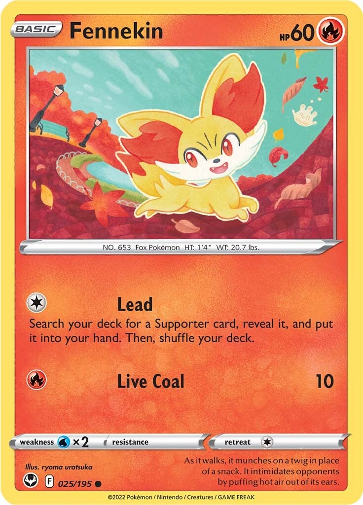 Fennekin (025/195) [Sword & Shield: Silver Tempest] | Amazing Games TCG