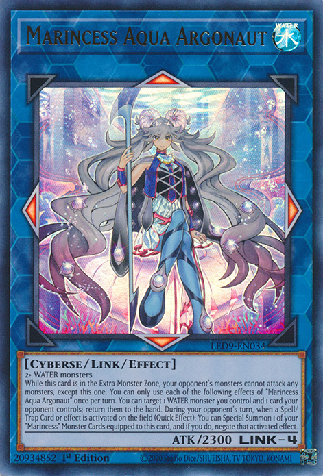 Marincess Aqua Argonaut [LED9-EN034] Ultra Rare | Amazing Games TCG